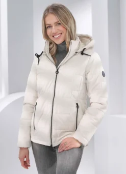 Jacke mit leicht verlängertem, abgerundetem Rückteil