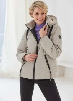 Jacke mit marmoriertem Dessin