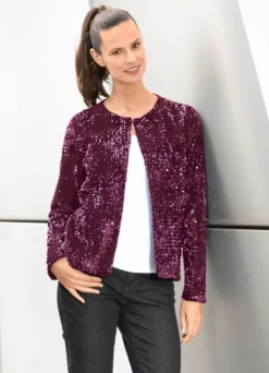 Jacke mit Pailletten