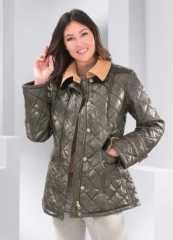 Jacke mit Rautenstepp