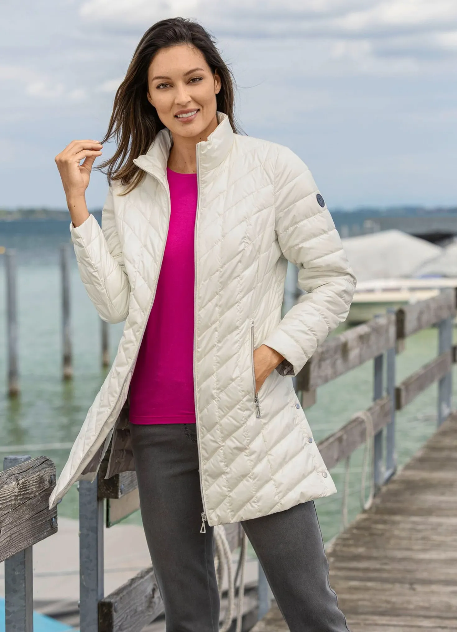 Jacke mit Reißverschlussleiste