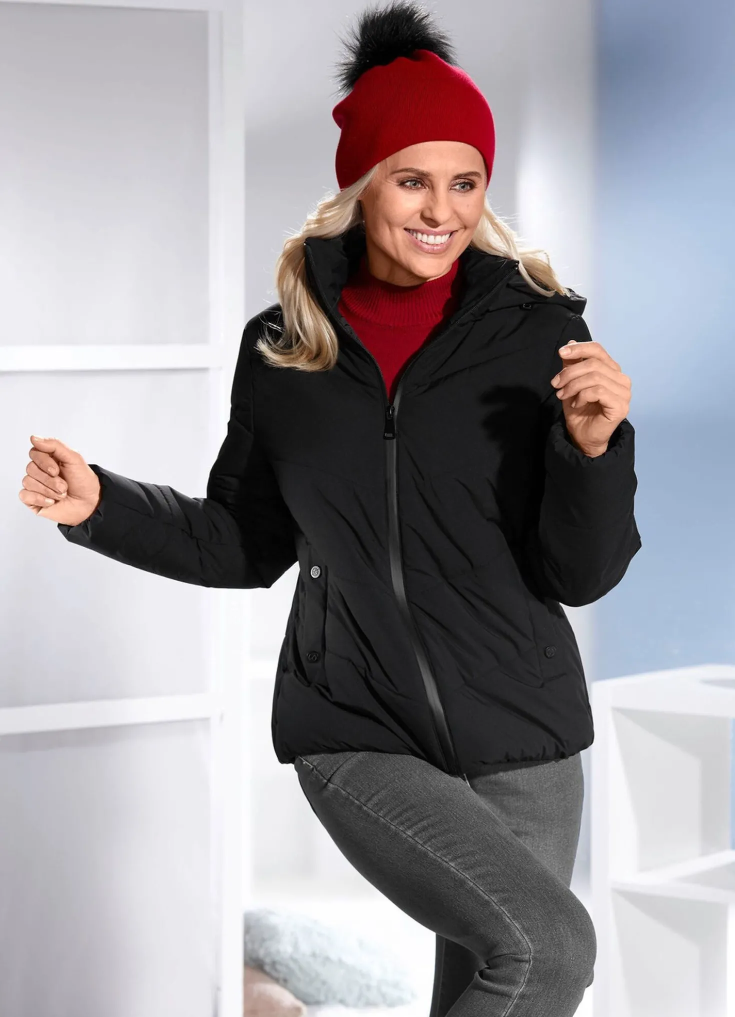 Jacke mit Reißverschlussleiste