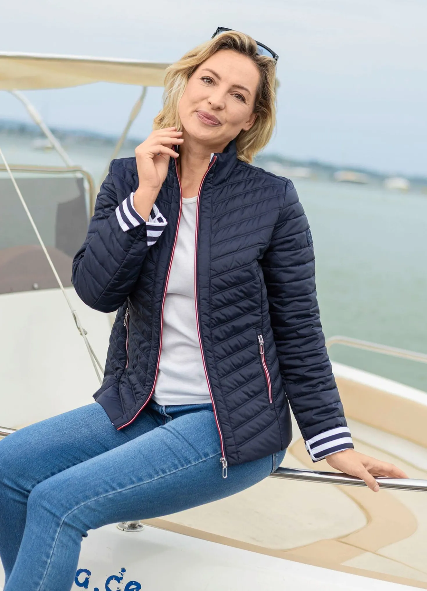 Jacke mit Reißverschlussleiste