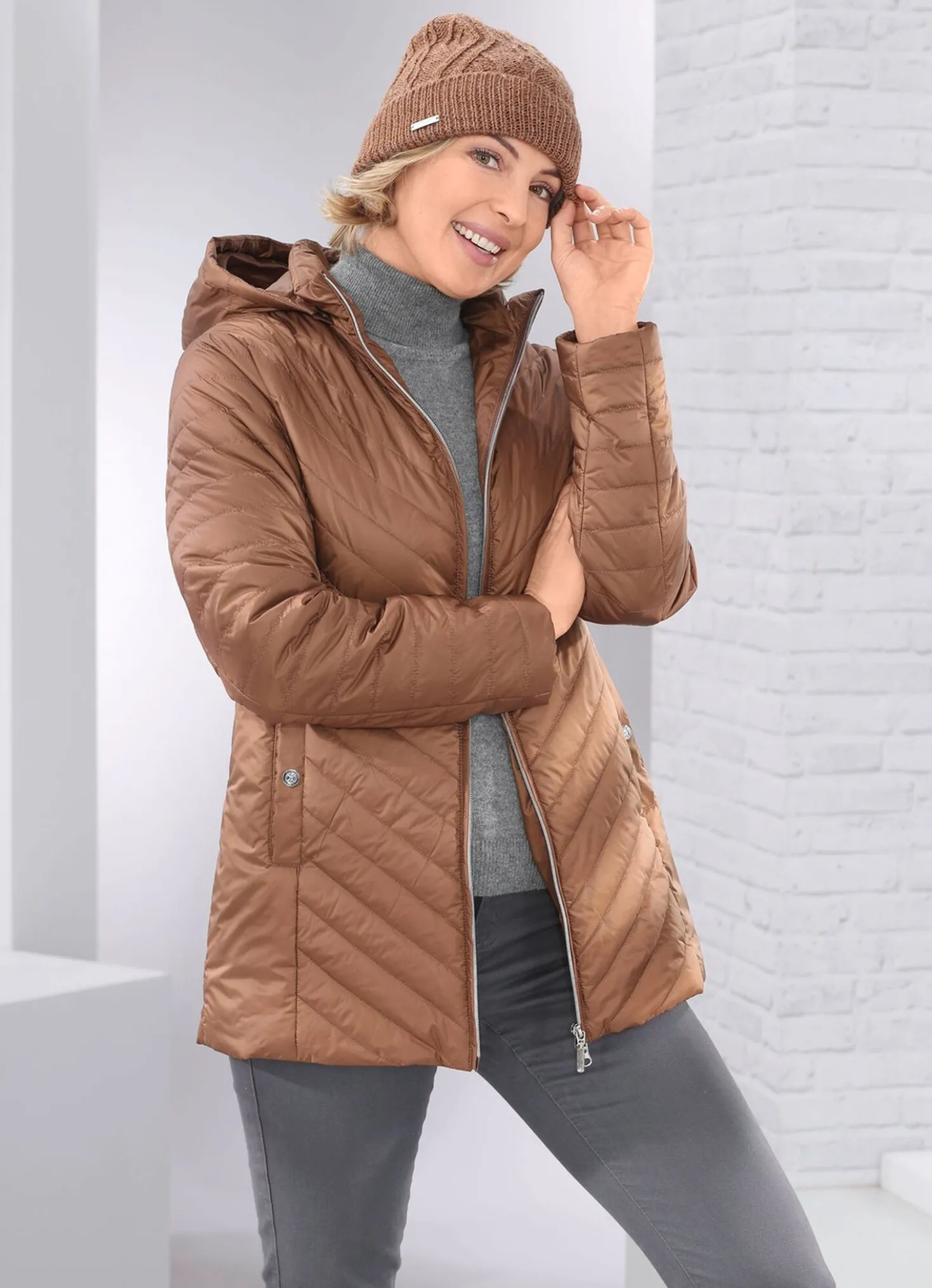 Jacke mit Reißverschlussleiste