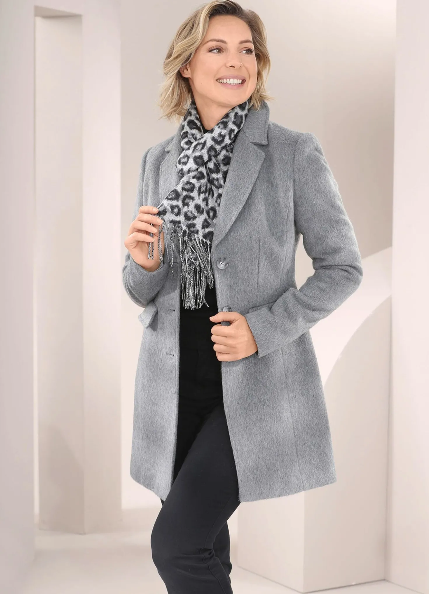 Jacke mit Reverskragen