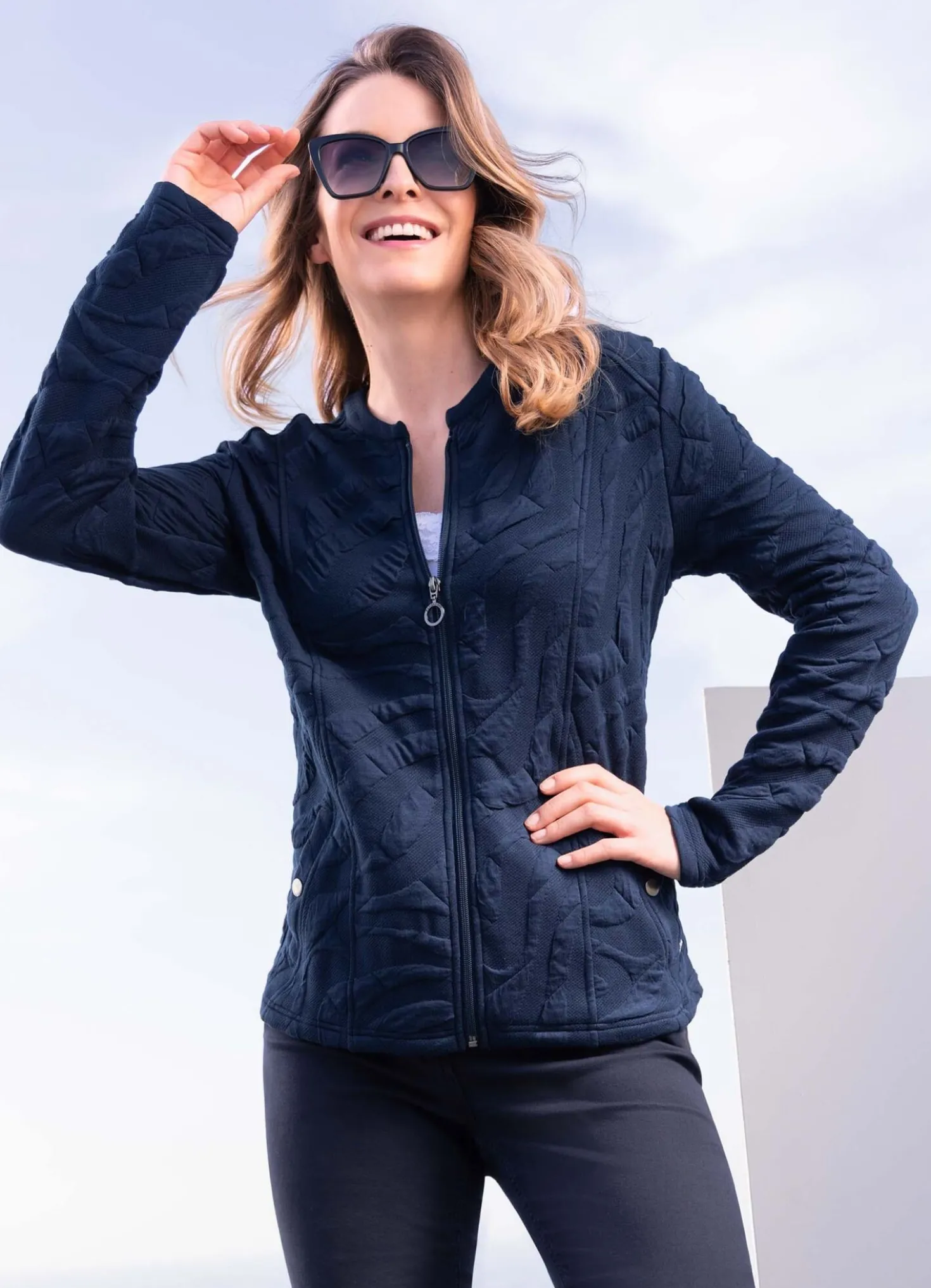 Jacke mit Stehkragen