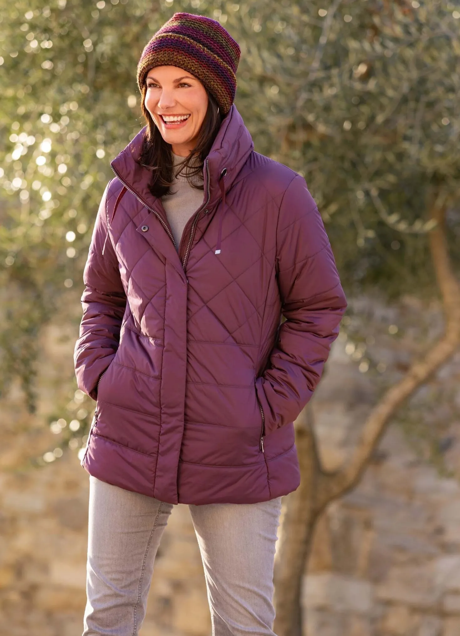 Jacke mit Steppvarianten