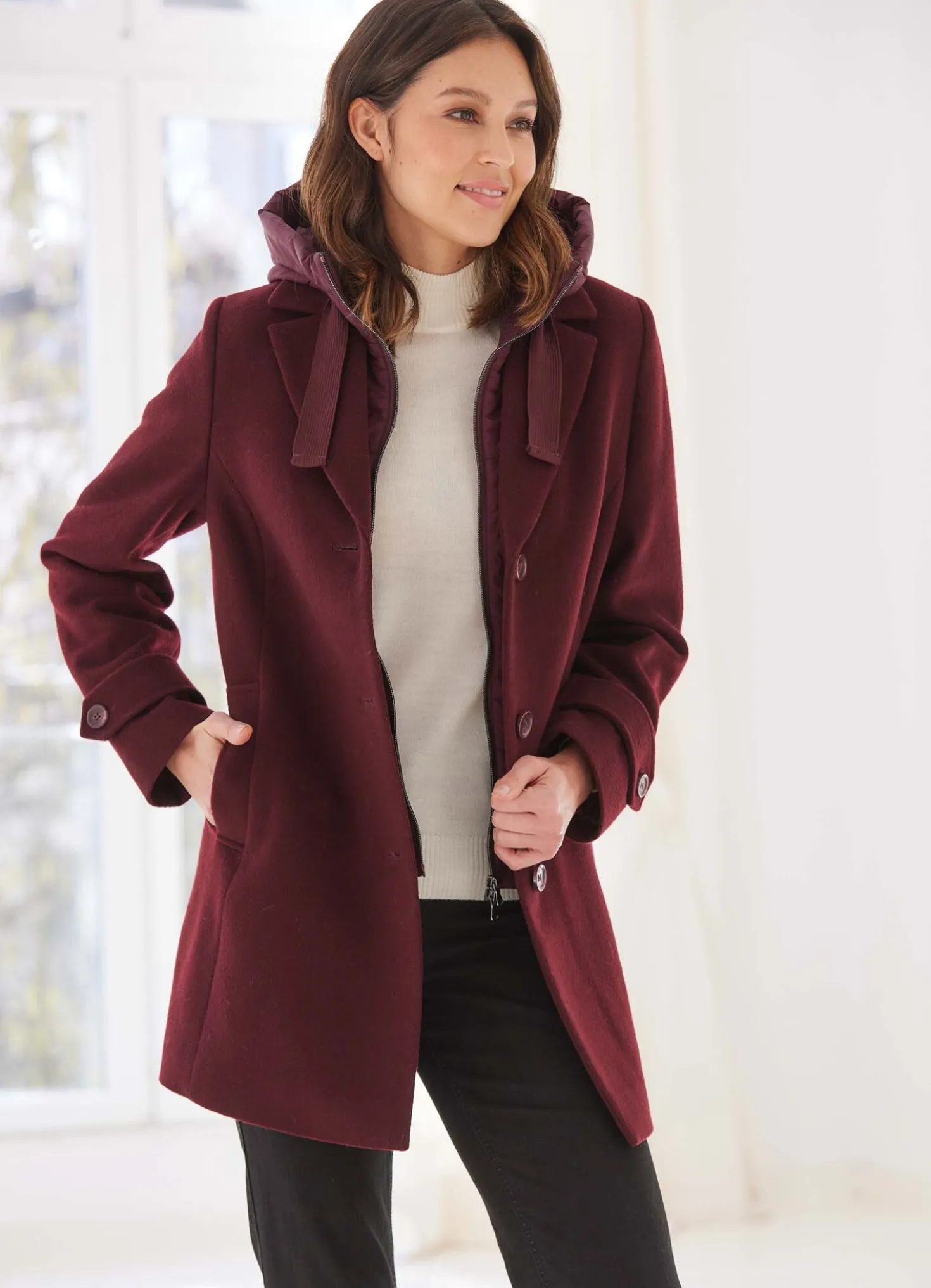 Jacke mit 2-Wege-Reißverschluss