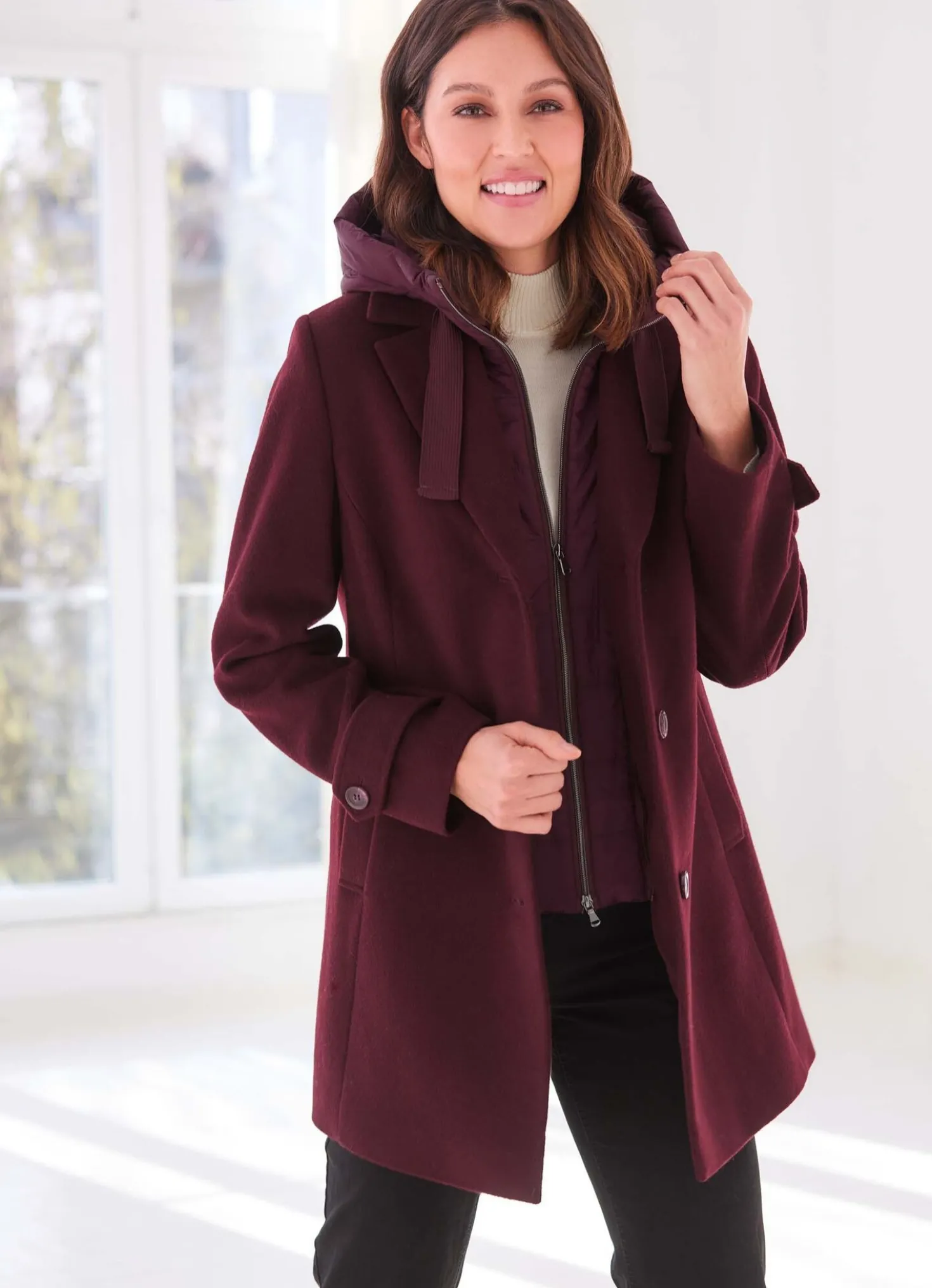 Jacke mit 2-Wege-Reißverschluss