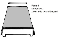 Jacquard-Tagesdecken mit Bandeinfassung