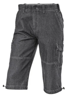 Jeans-Bermudas mit Cargotaschen in 3 Farben