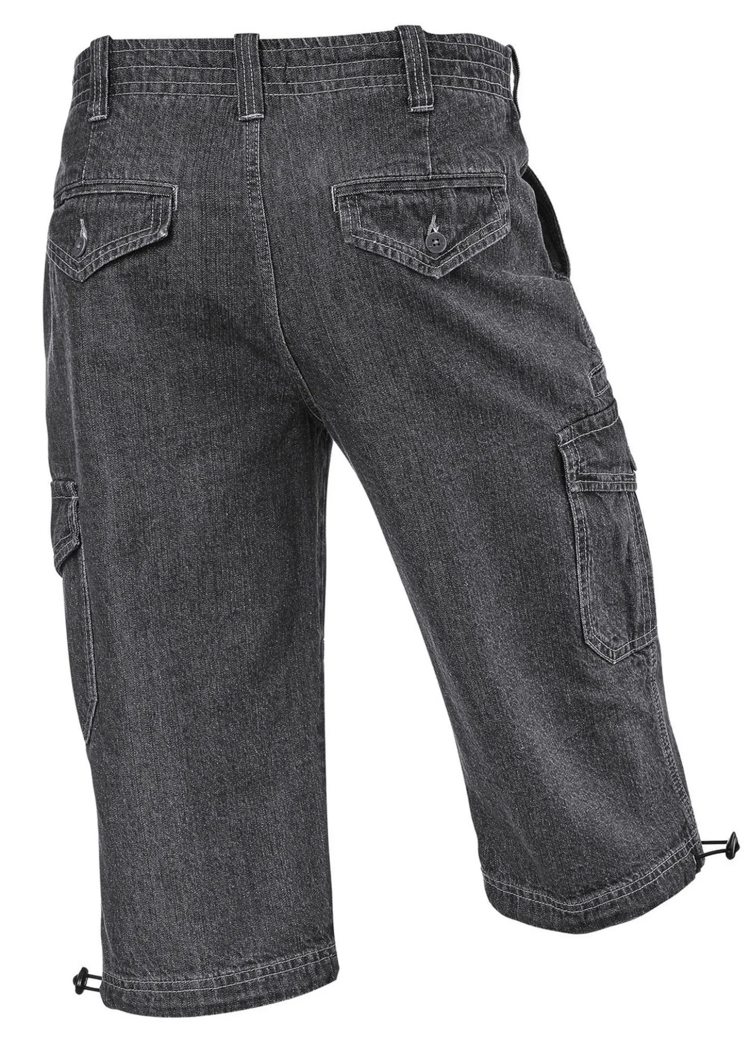Jeans-Bermudas mit Cargotaschen in 3 Farben