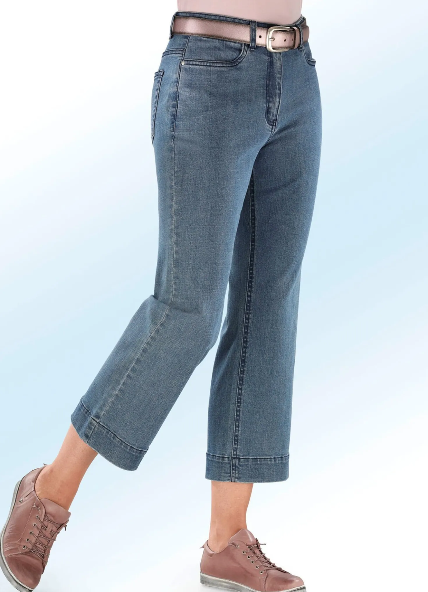 Jeans-Culotte in 5-Pocket-Form