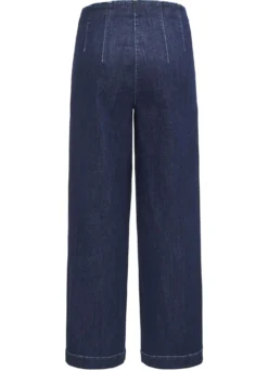 Jeans-Culotte mit dezenten Used-Effekten