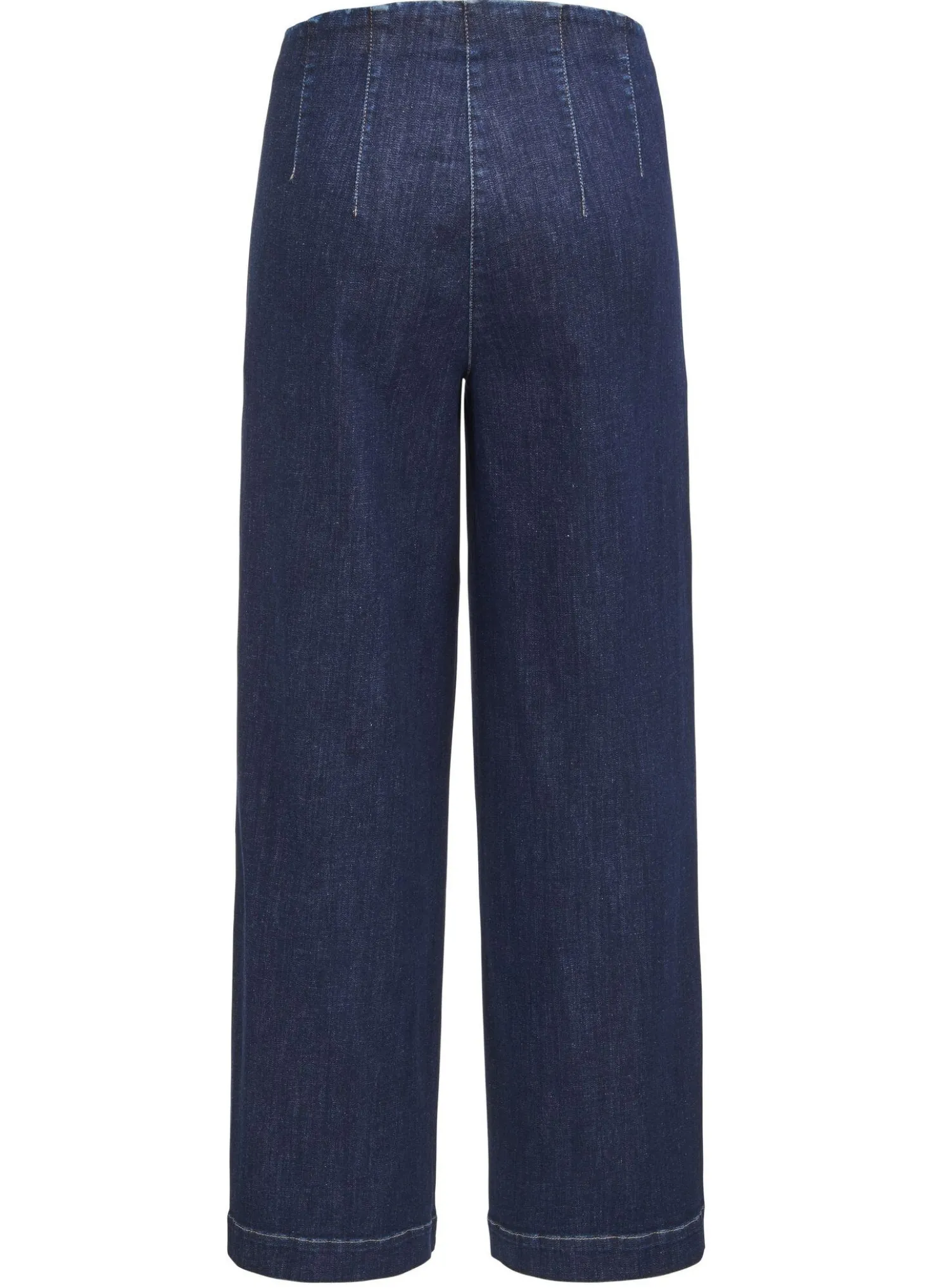 Jeans-Culotte mit dezenten Used-Effekten