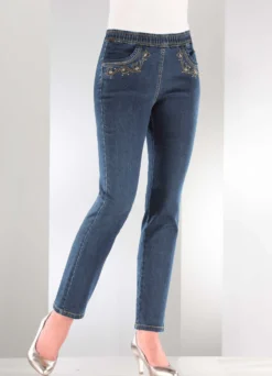 Jeans in bequemer Schlupfform
