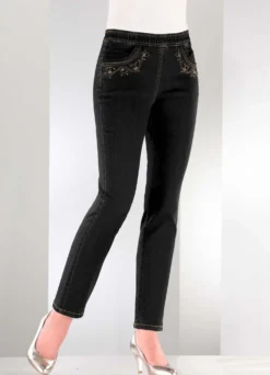Jeans in bequemer Schlupfform