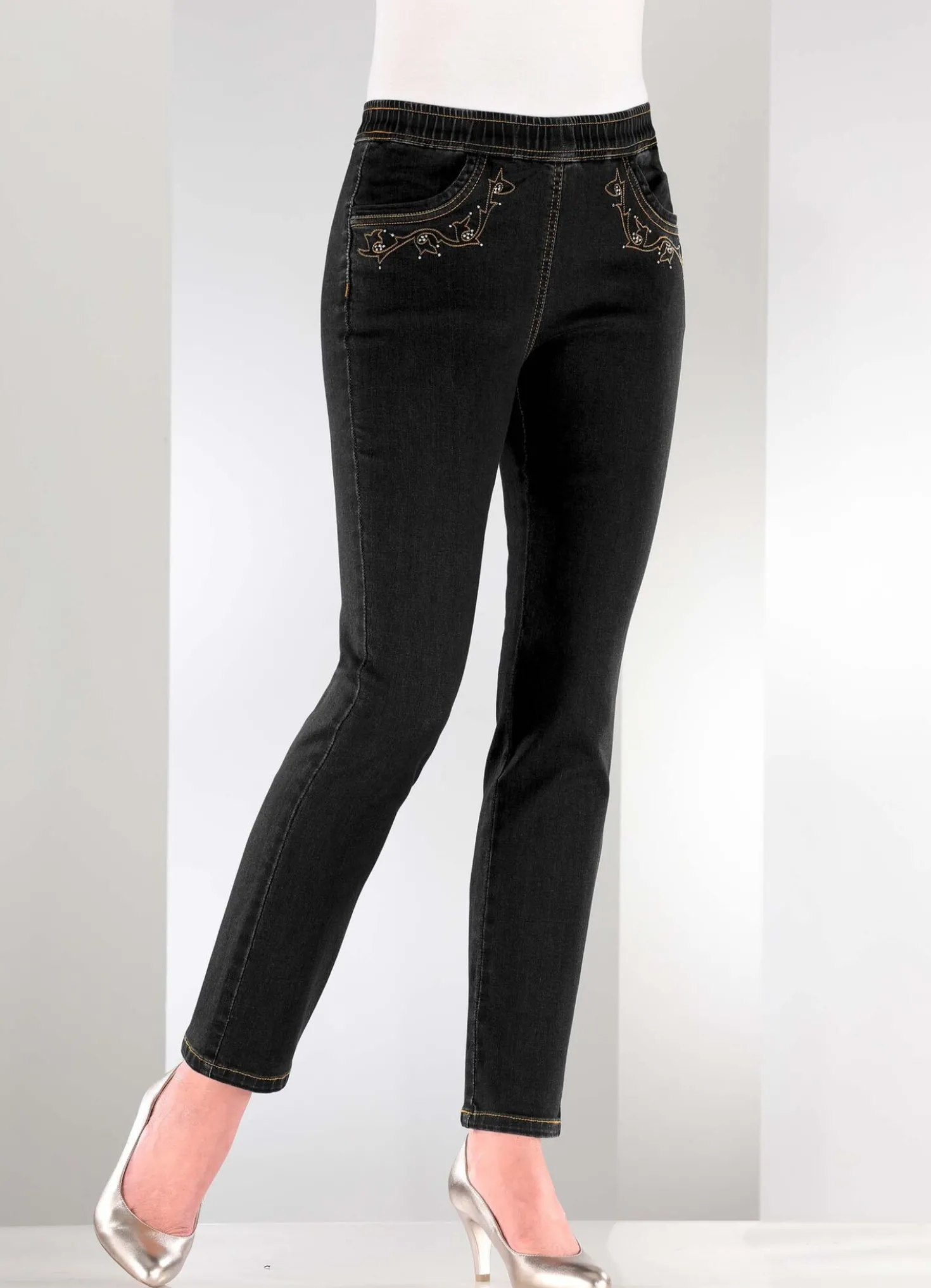 Jeans in bequemer Schlupfform