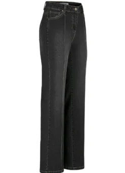 Jeans mit abgesteppten Biesen