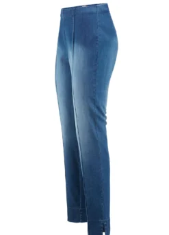 Jeans mit abgesteppten Biesen