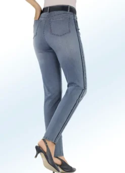 Jeans mit angesagtem Galonstreifen