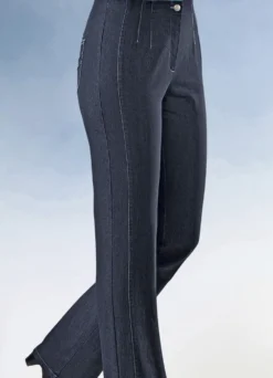 Jeans mit angeschnittenem Bund