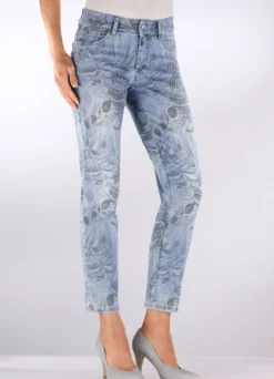 Jeans mit floralem Druck