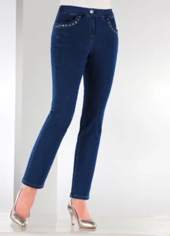 Jeans mit Strasssteinchen