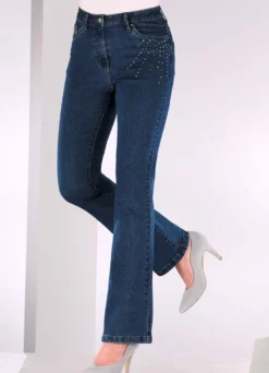 Jeans mit Strasszier