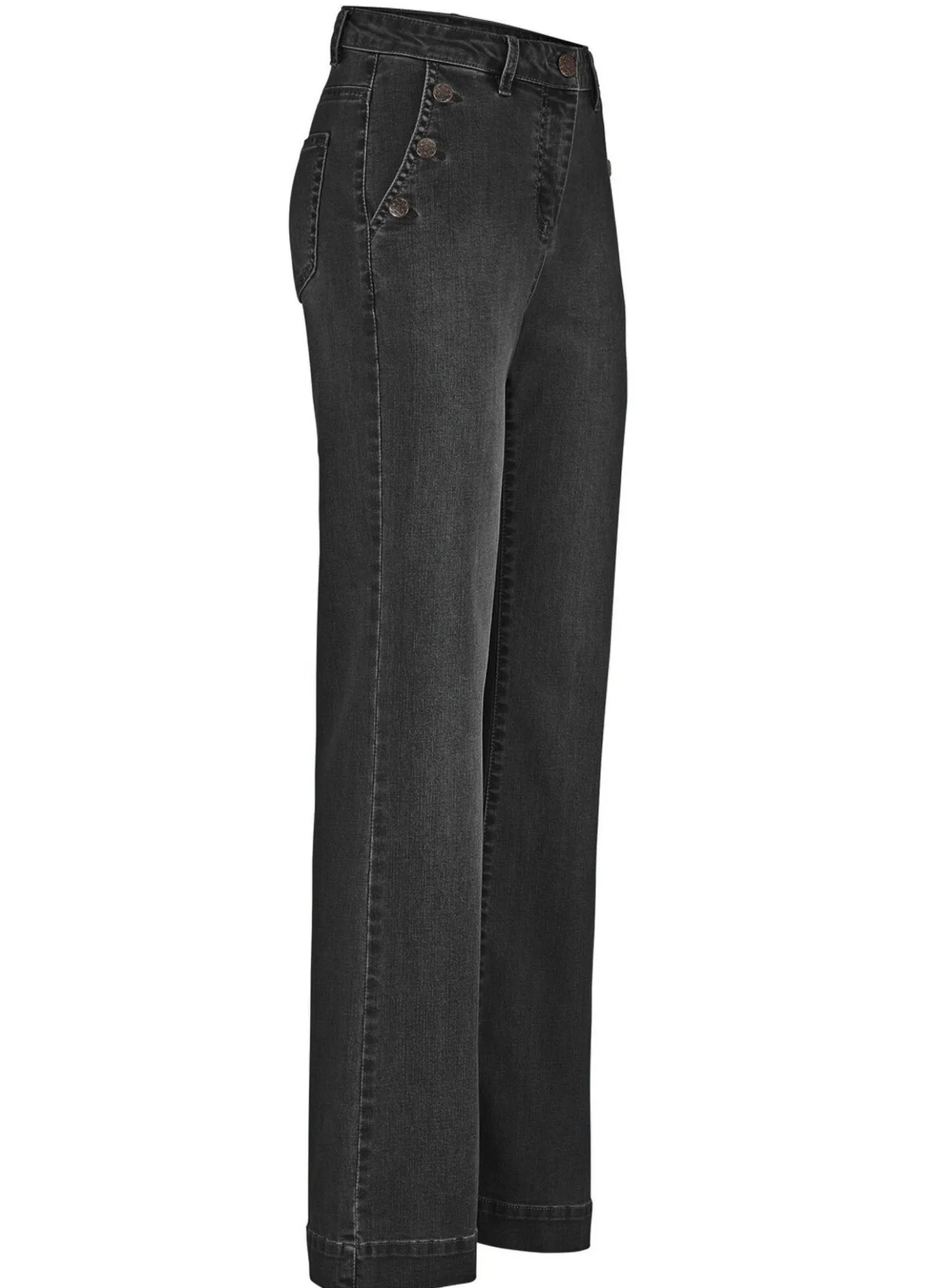 Jeans mit trendigen Zierknöpfen