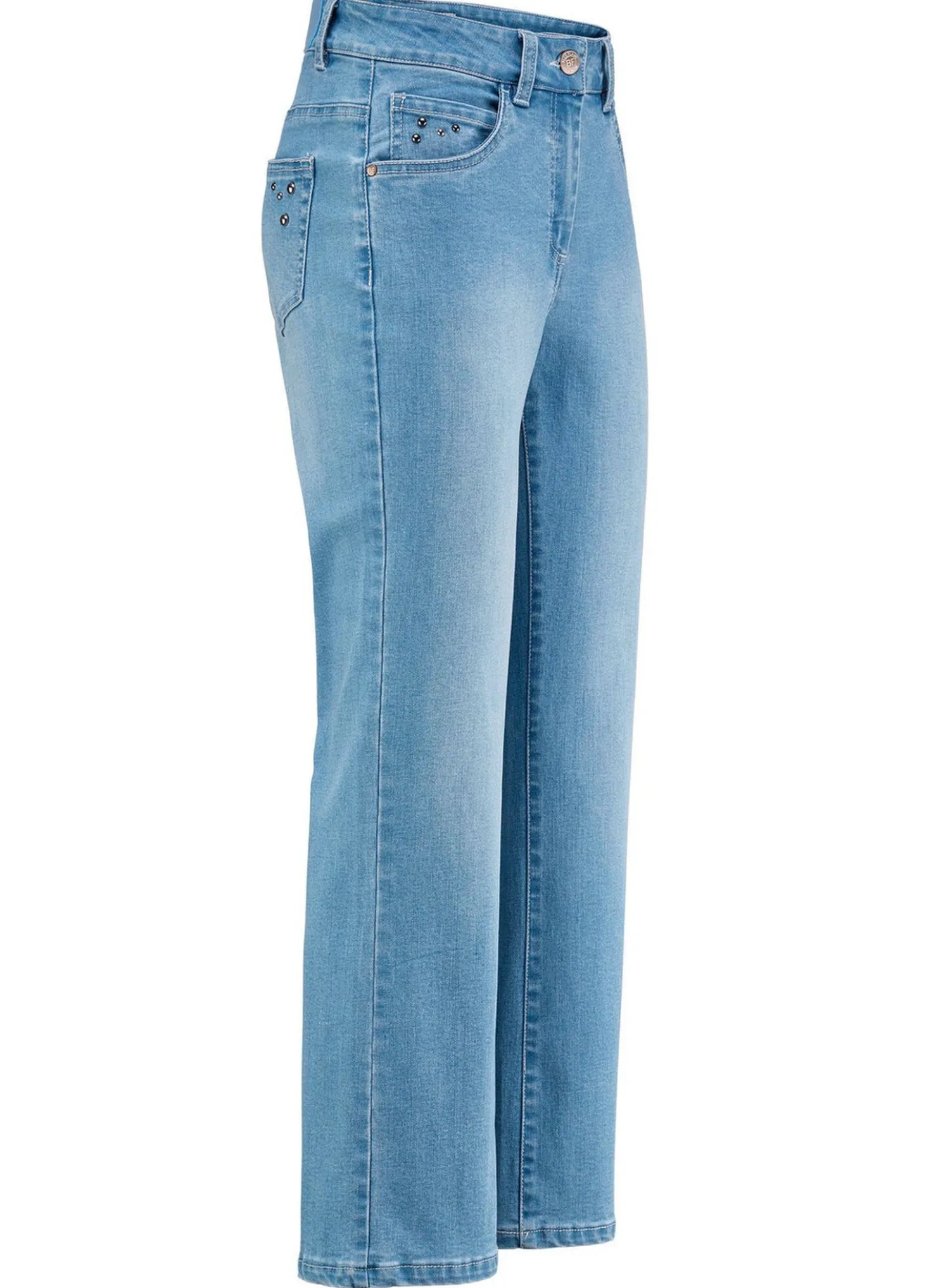Jeans mit trendigen Ziernieten