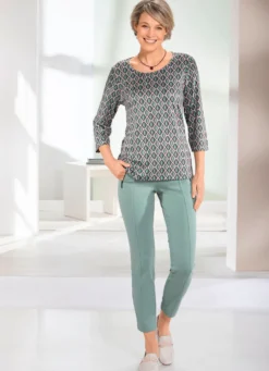 Jerseyhose mit Reißverschluss-Taschen