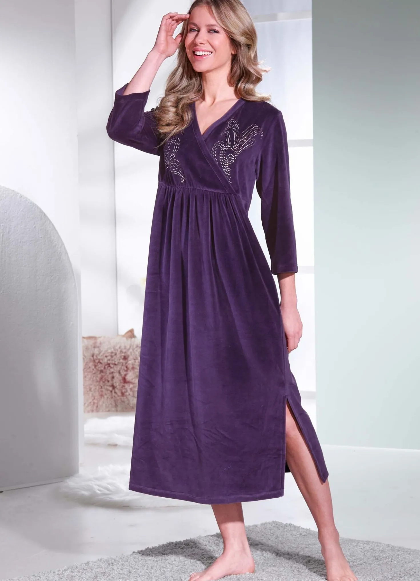 Kaftan mit Stasssteinzier