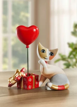 Katze mit Herzluftballon aus der Rosina-Wachtmeister-Kollektion