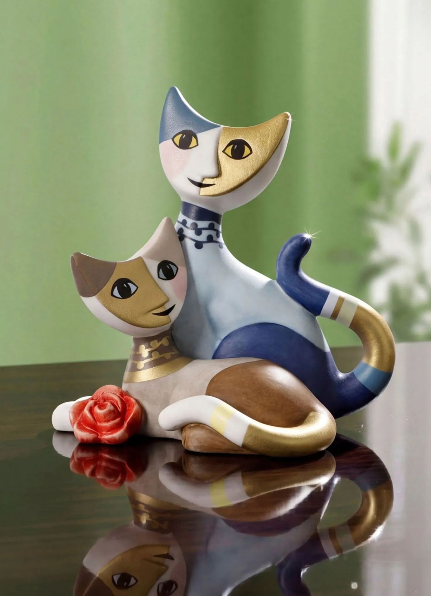 Katzenpaar „Fioritura d'amore“ aus der Rosina-Wachtmeister-Kollektion