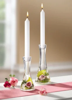 Kerzenhalter aus mundgeblasenem Glas
