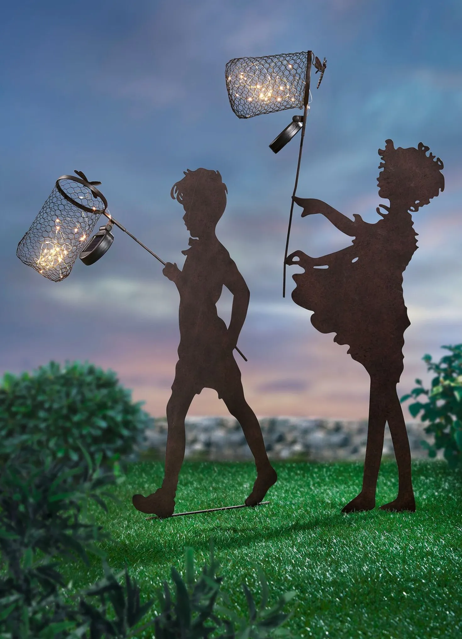 Kinder mit Solar-Kescher