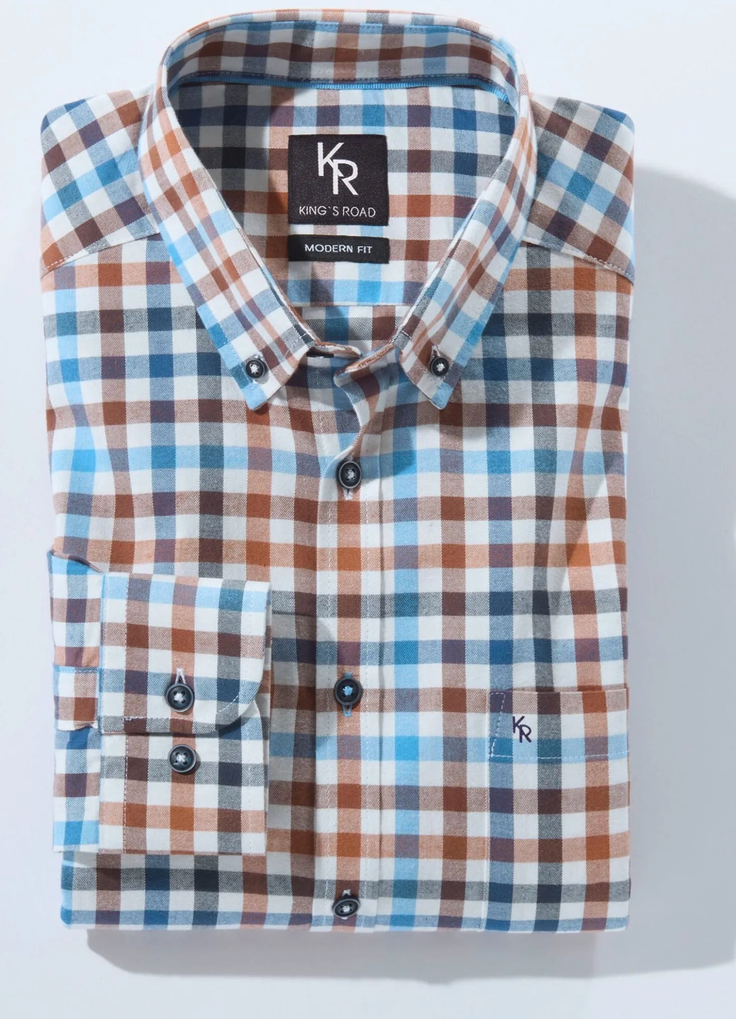 "King's Road"-Hemd mit Button-Down-Kragen