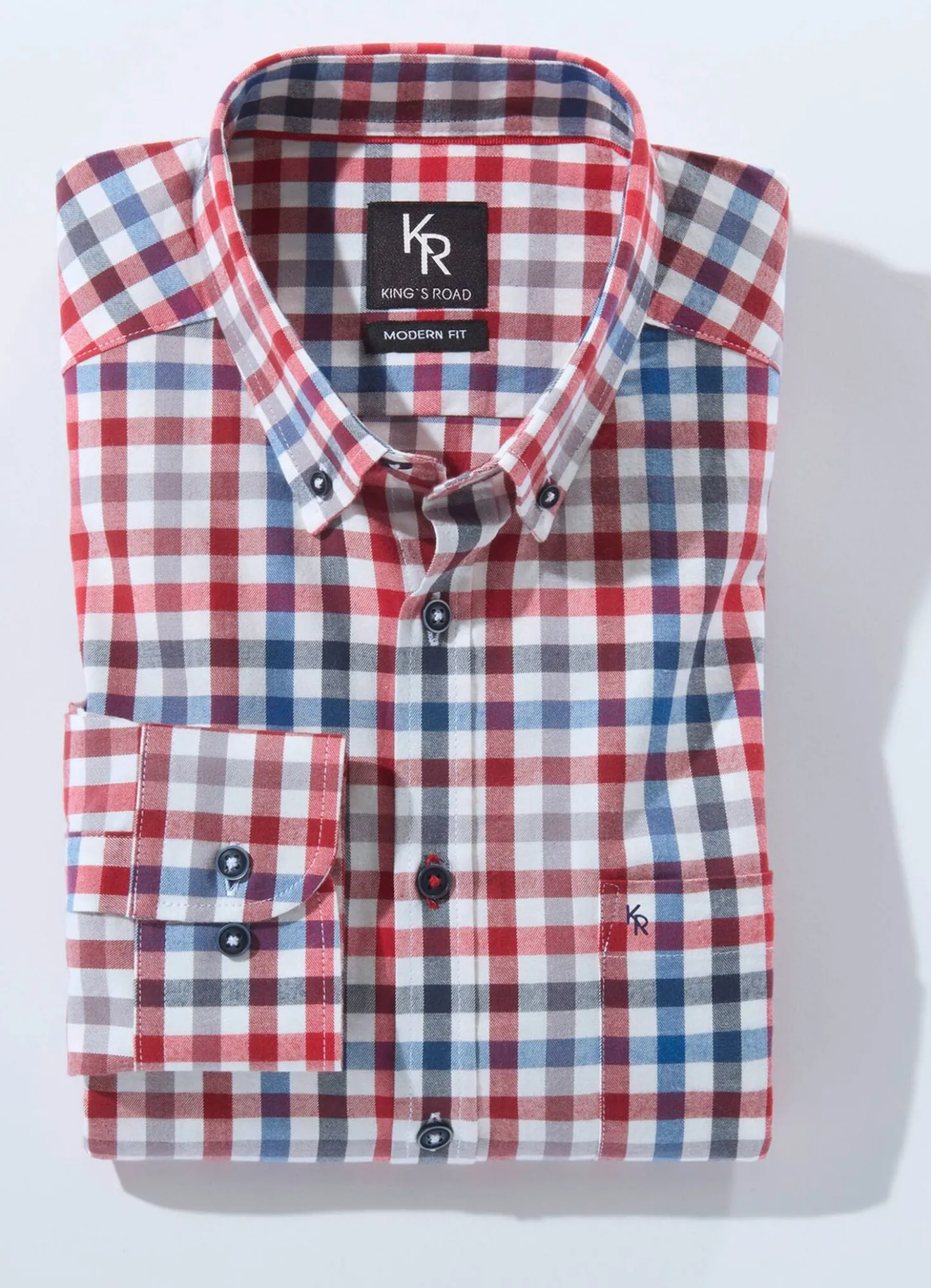 "King's Road"-Hemd mit Button-Down-Kragen