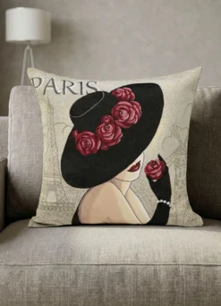 Kissenbezug mit Paris-Motiv