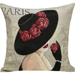 Kissenbezug mit Paris-Motiv