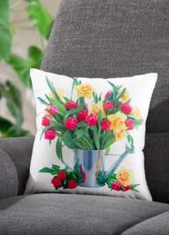 Kissenbezug "Tulpen" mit Reißverschluss