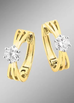 Klappcreolen mit 2 Lab-Grown Diamanten