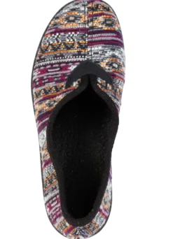 Klassische Damen-Hausschuhe, Weite H, aus Textil