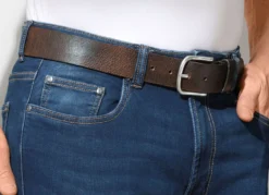 Klassischer Herren-Gürtel, aus Leder, 4 cm breit