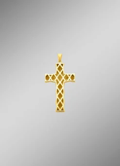 Klassischer Kreuz-Anhänger mit Struktur