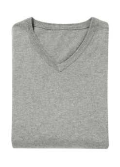Klassischer V-Pullover