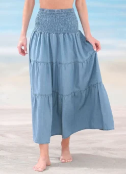 Kleid in Denim-Optik
