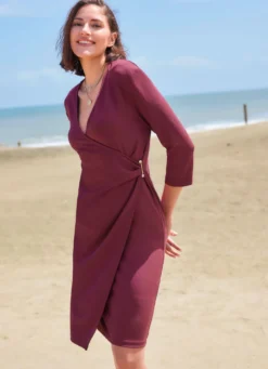 Kleid in Wickeloptik