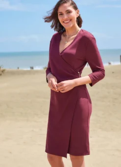Kleid in Wickeloptik